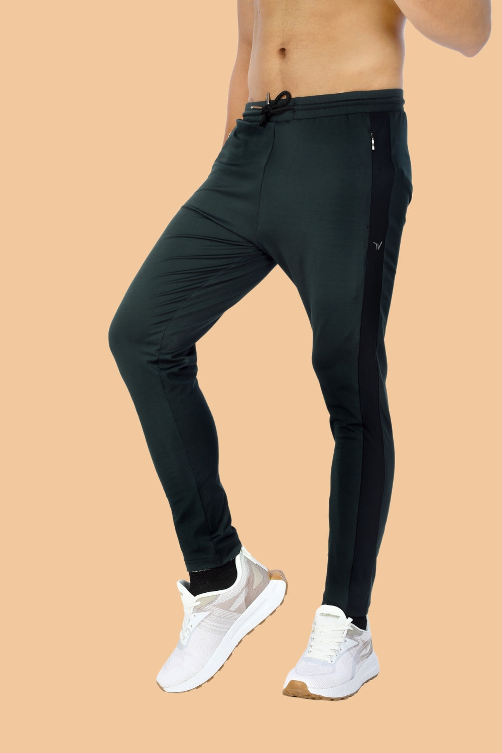 Charcoal Green - Dengo Lycra Trackpant