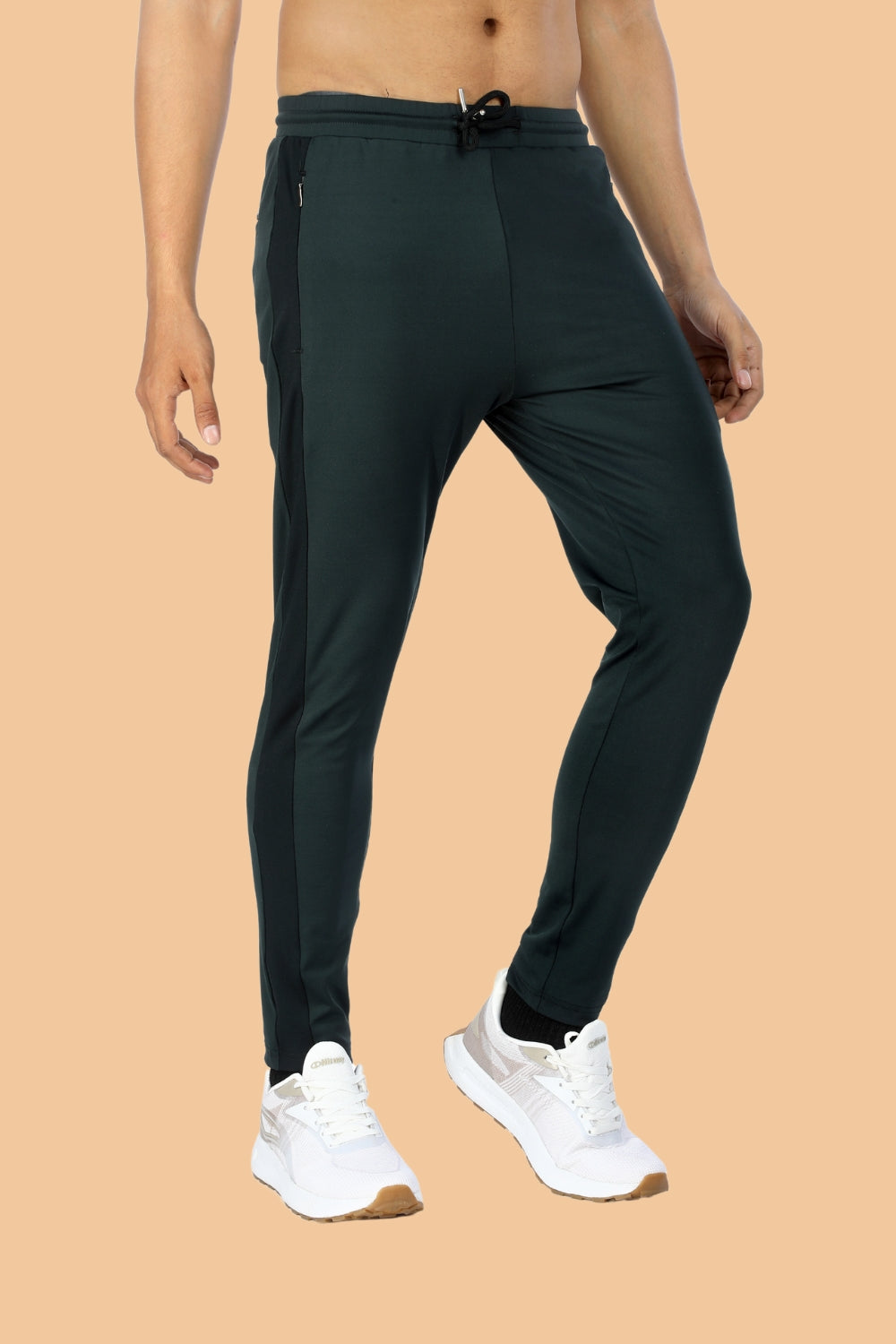 Charcoal Green - Dengo Lycra Trackpant