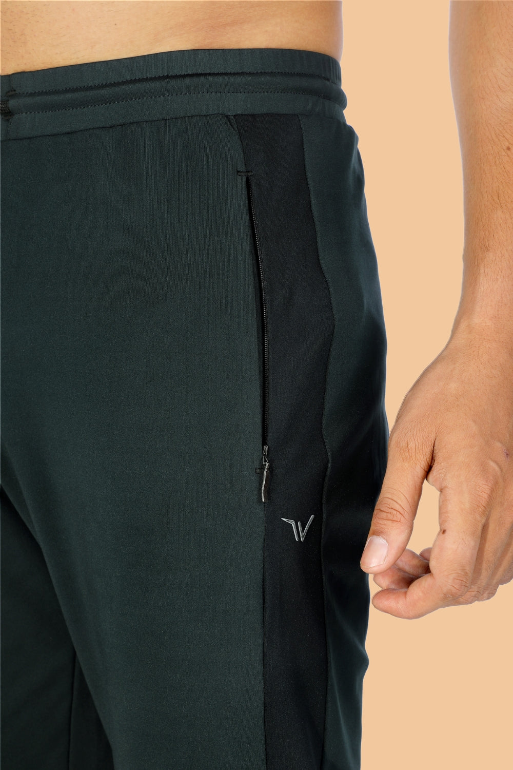 Charcoal Green - Dengo Lycra Trackpant