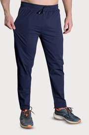 WEWOK men's quick-dry 4-way stretch track pants in navy blue