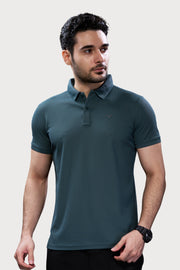 WEWOK men's smart casual polo T-shirt in navy blue