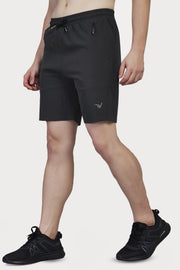 WEWOK men's 4-way stretch sports shorts in dark grey