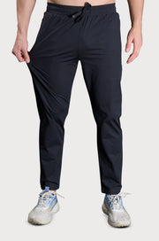 WEWOK men's quick-dry 4-way stretch track pants in black