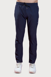 WEWOK men's dry-fit running track pants in navy blue