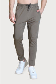 WEWOK men's dry-fit Lycra track pants in slate grey