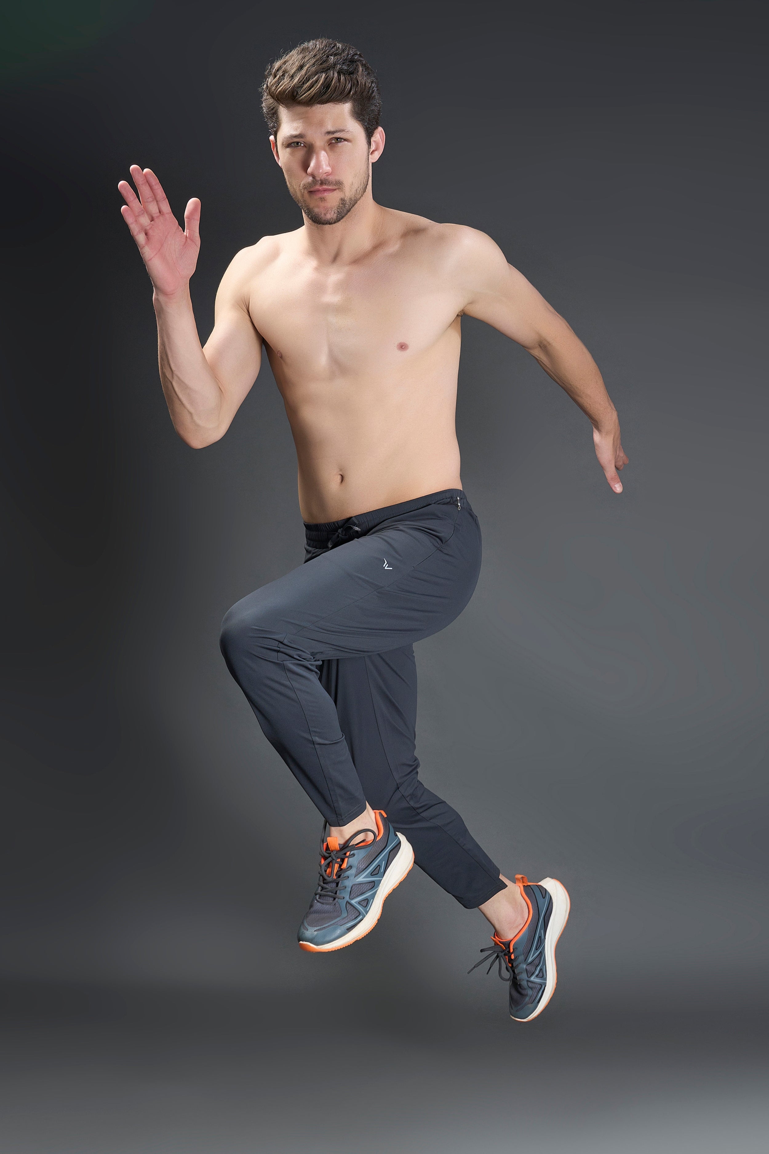 Dark Gray Paper Lycra Trackpant