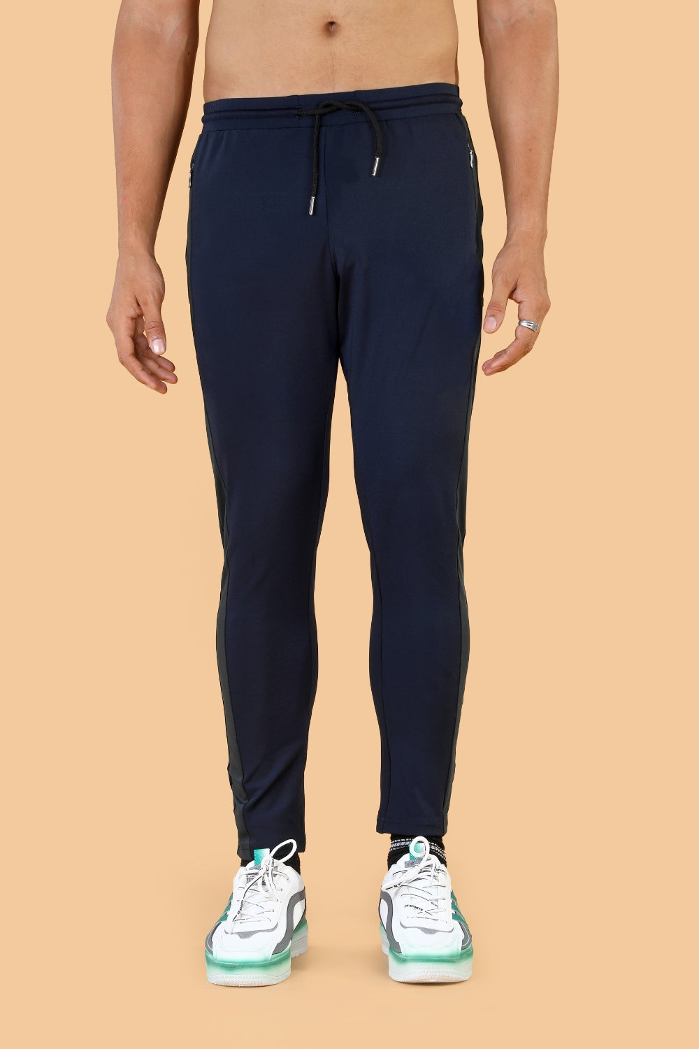 Navy Blue - Dengo Lycra Trackpant