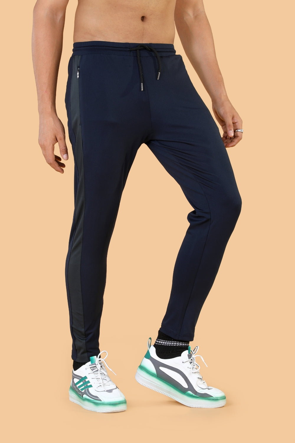 Navy Blue - Dengo Lycra Trackpant